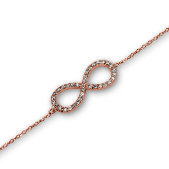 Rose Sideway Infinity Bracelet