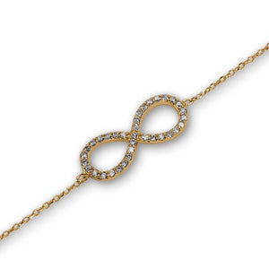 Gold Sideway Infinity Bracelet
