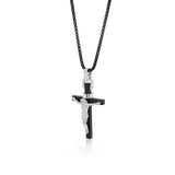 Stainless Steel Black Ion Crucifix Necklace
