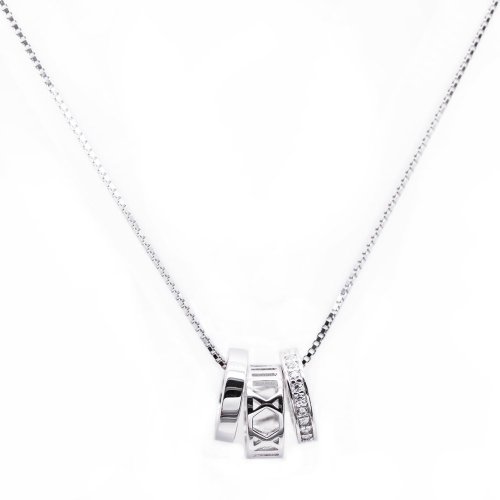 Sterling Silver Roman Numerals Necklace