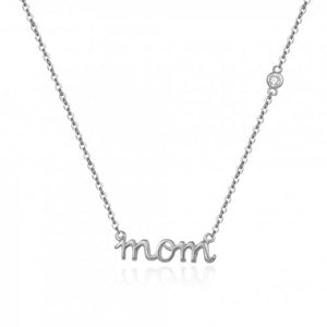 Sterling Silver MOM Necklace