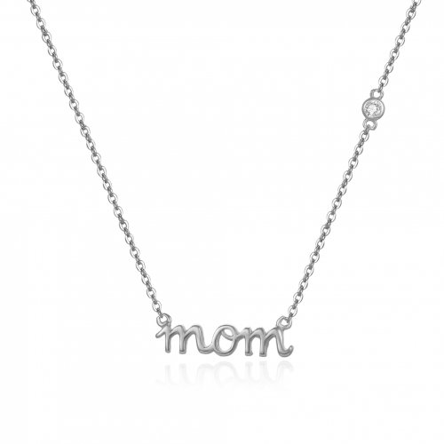 Sterling Silver MOM Necklace