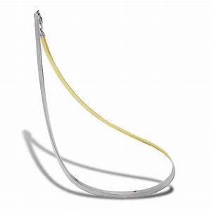Silver and Yellow Gold Plated Reversible Omega Necklace
