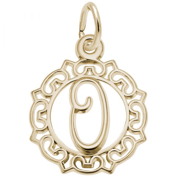 Rembrandt Charms Ornate Script Initial O