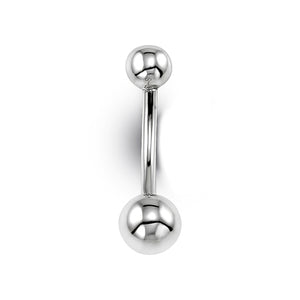 White Gold Belly Button Ring