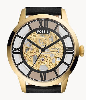 FOSSIL Townsman Automatic Black Eco Leather Watch  ME3210